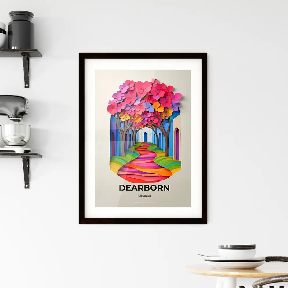 Vivid Dearborn, Michigan, Framed Wall Art