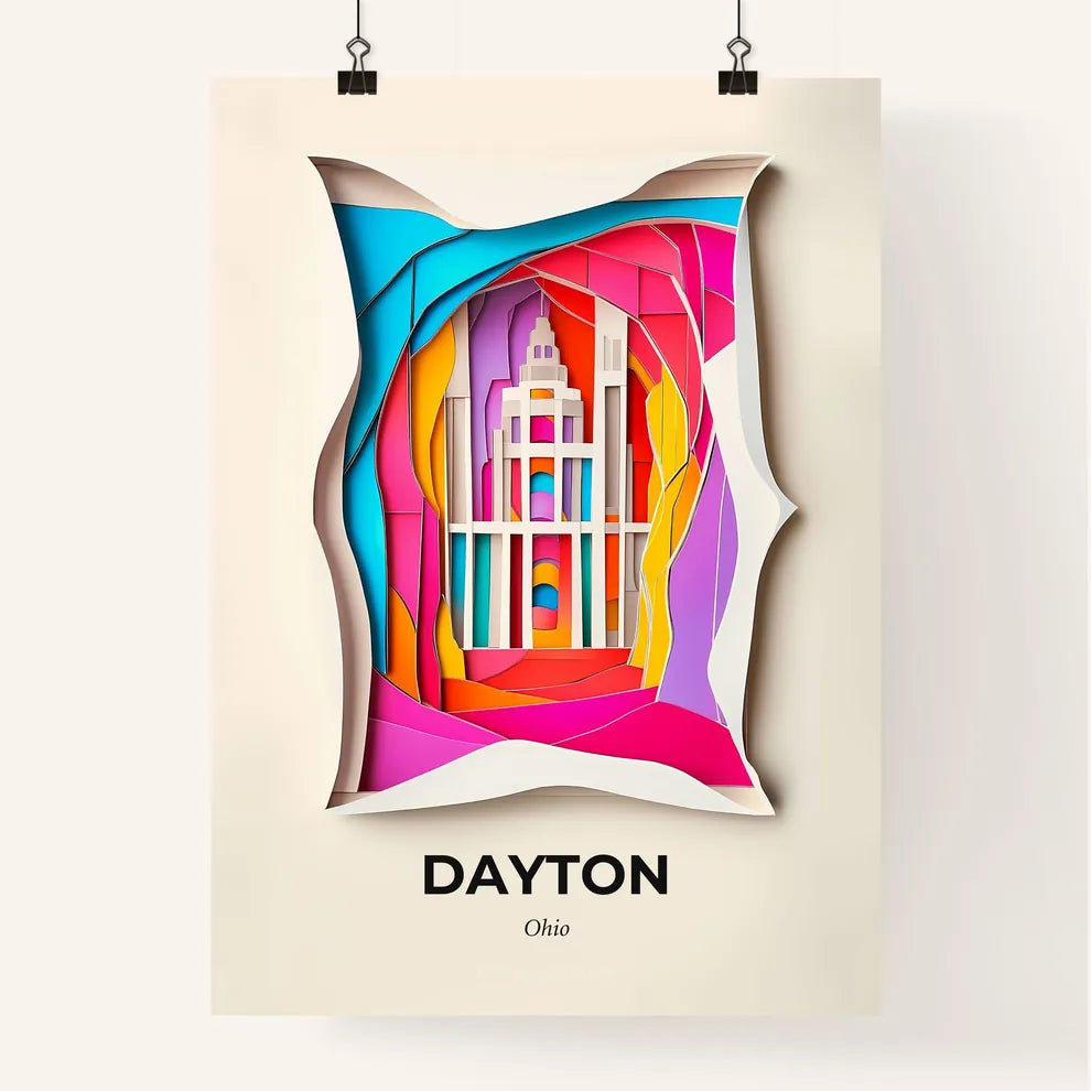 Vivid Dayton, Ohio, Colorful Poster