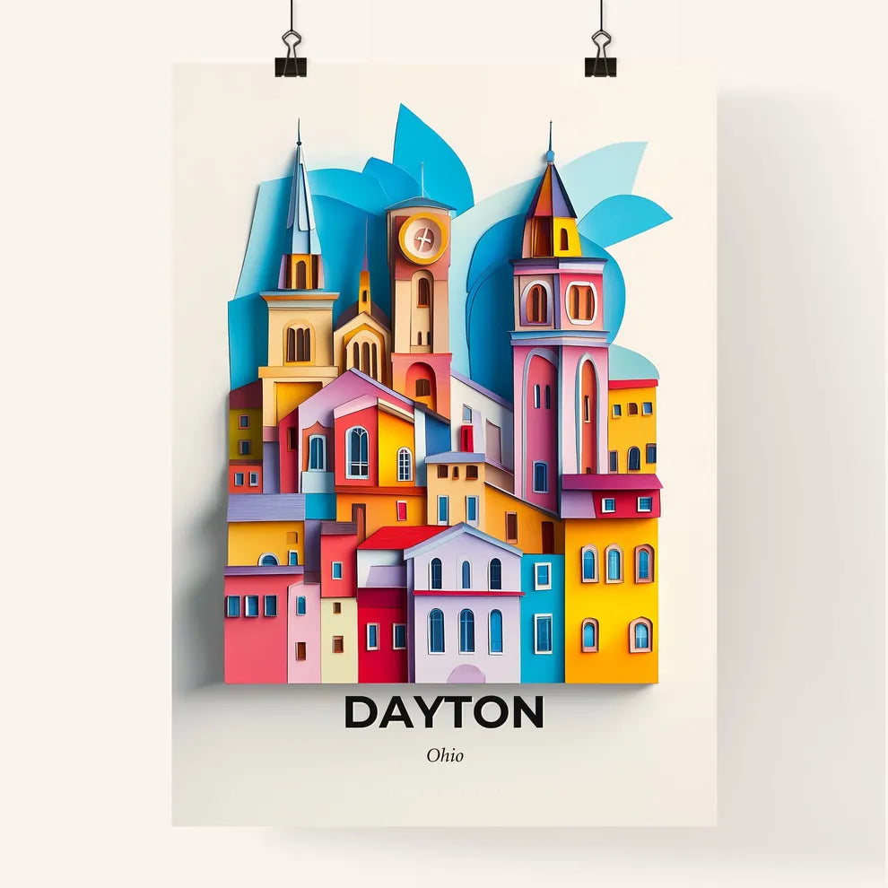 Vivid Dayton, Ohio, Colorful Poster