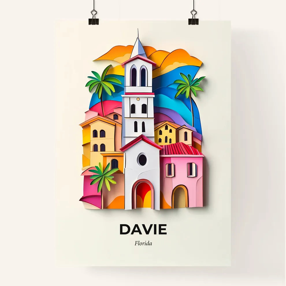 Vivid Davie, Florida, Colorful Poster