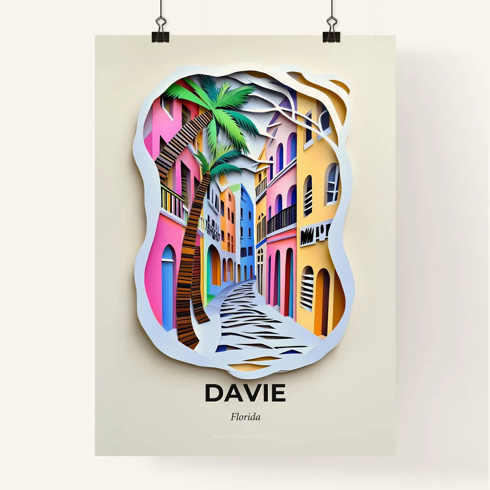 Vivid Davie, Florida, Colorful Poster