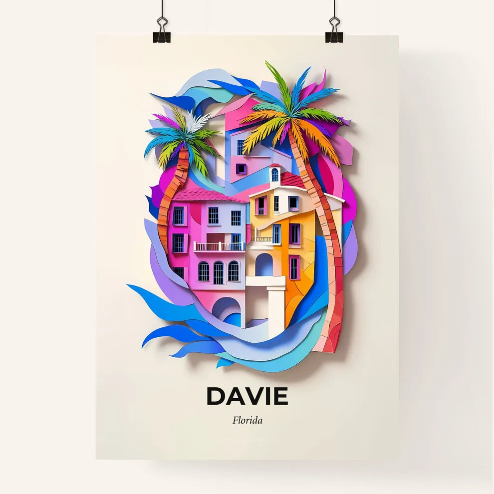 Vivid Davie, Florida, Colorful Poster