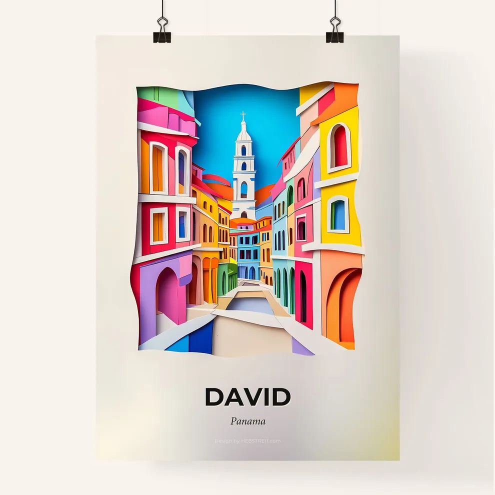 Vivid David, Panama, Colorful Poster