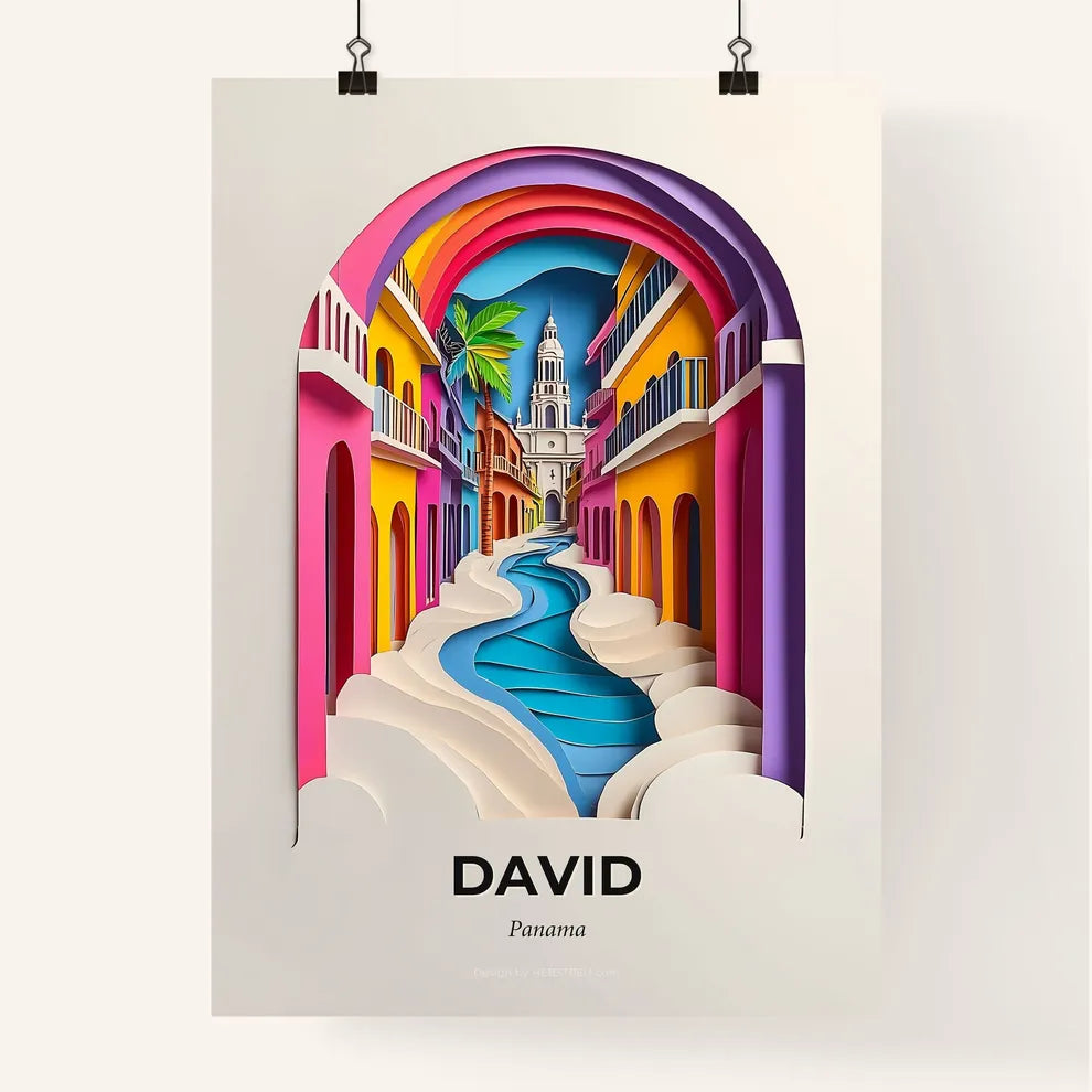 Vivid David, Panama, Colorful Poster
