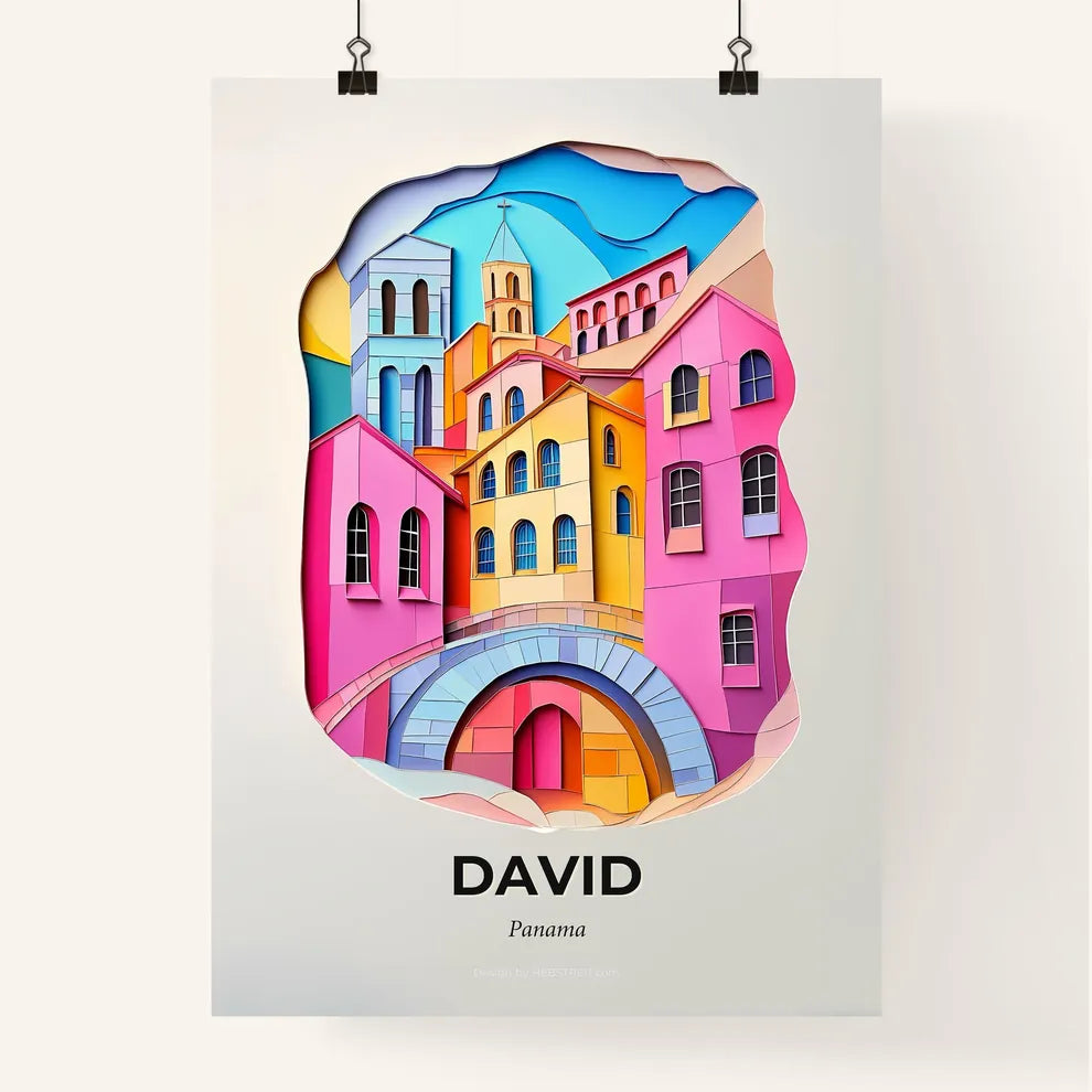 Vivid David, Panama, Colorful Poster