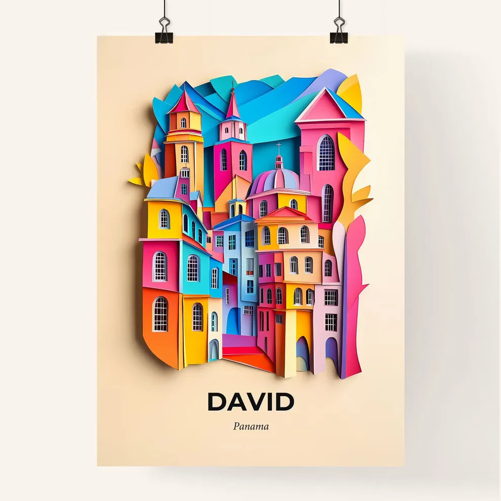 Vivid David, Panama, Colorful Poster