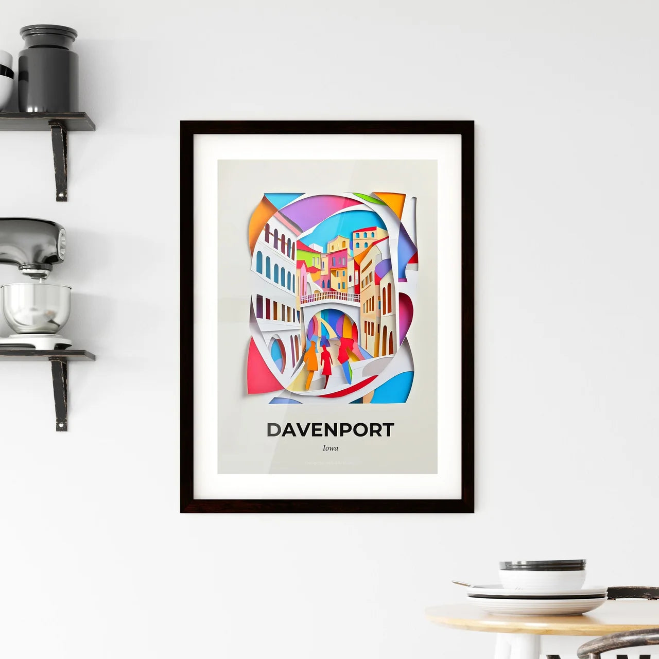 Vivid Davenport, Iowa, Framed Wall Art
