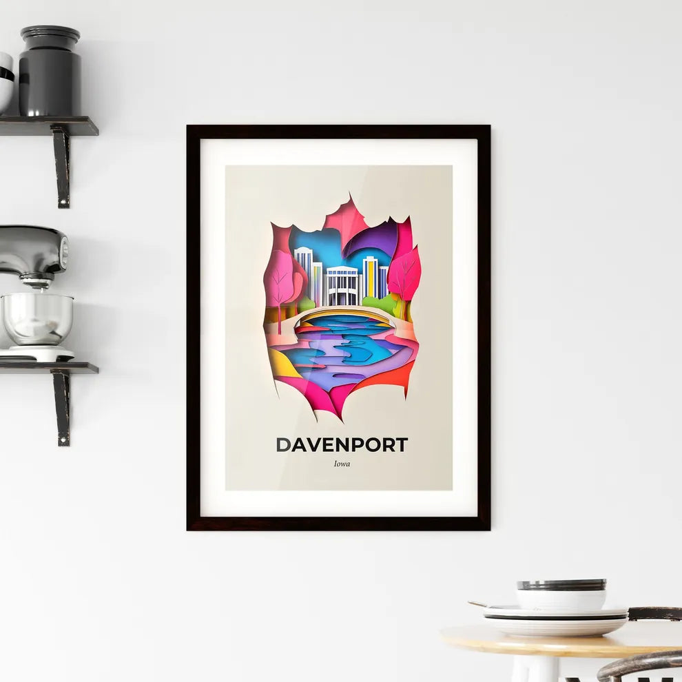 Vivid Davenport, Iowa, Framed Wall Art