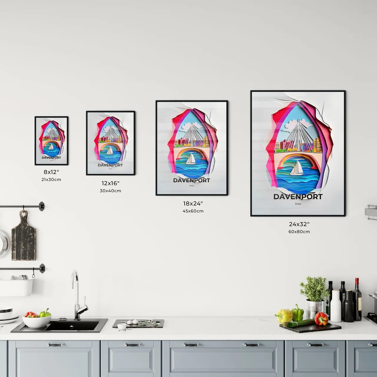 Vivid Davenport, Iowa, Kitchen Art