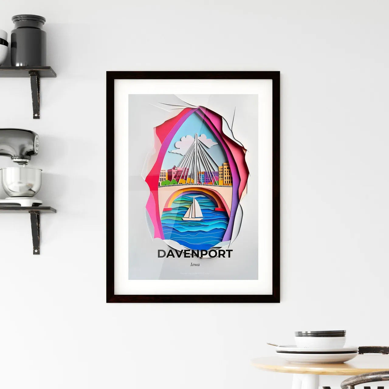 Vivid Davenport, Iowa, Framed Wall Art