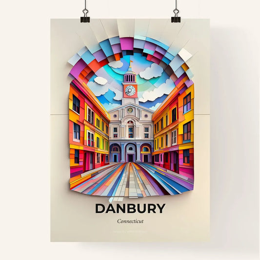 Vivid Danbury, Connecticut, Colorful Poster
