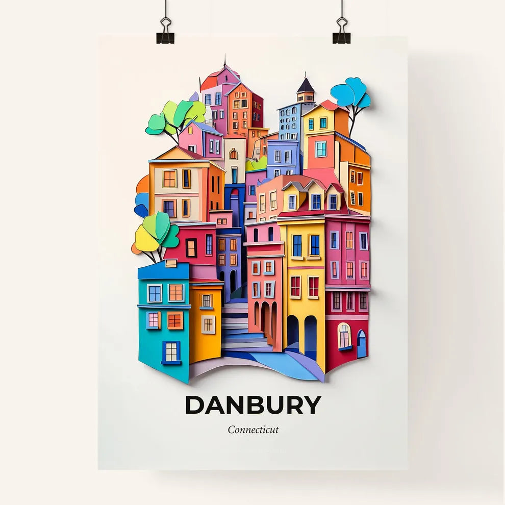 Vivid Danbury, Connecticut, Colorful Poster