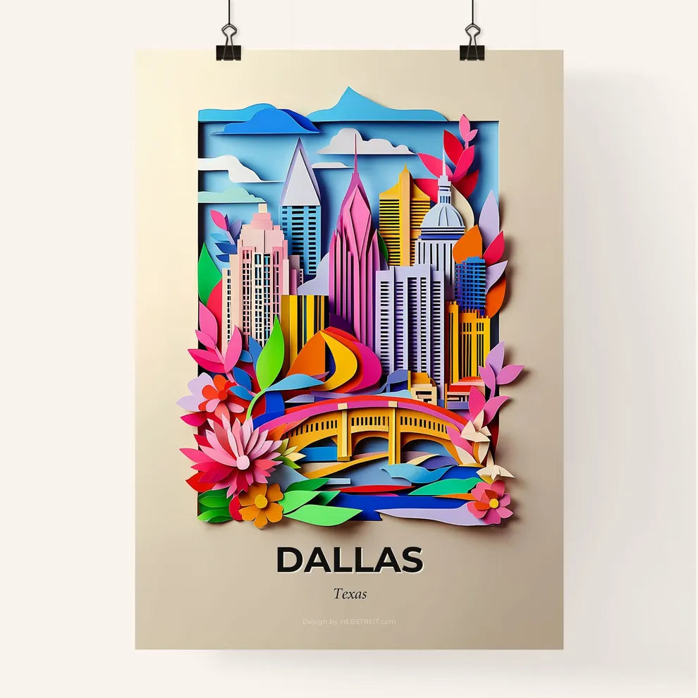 Vivid Dallas, Texas, Colorful Poster