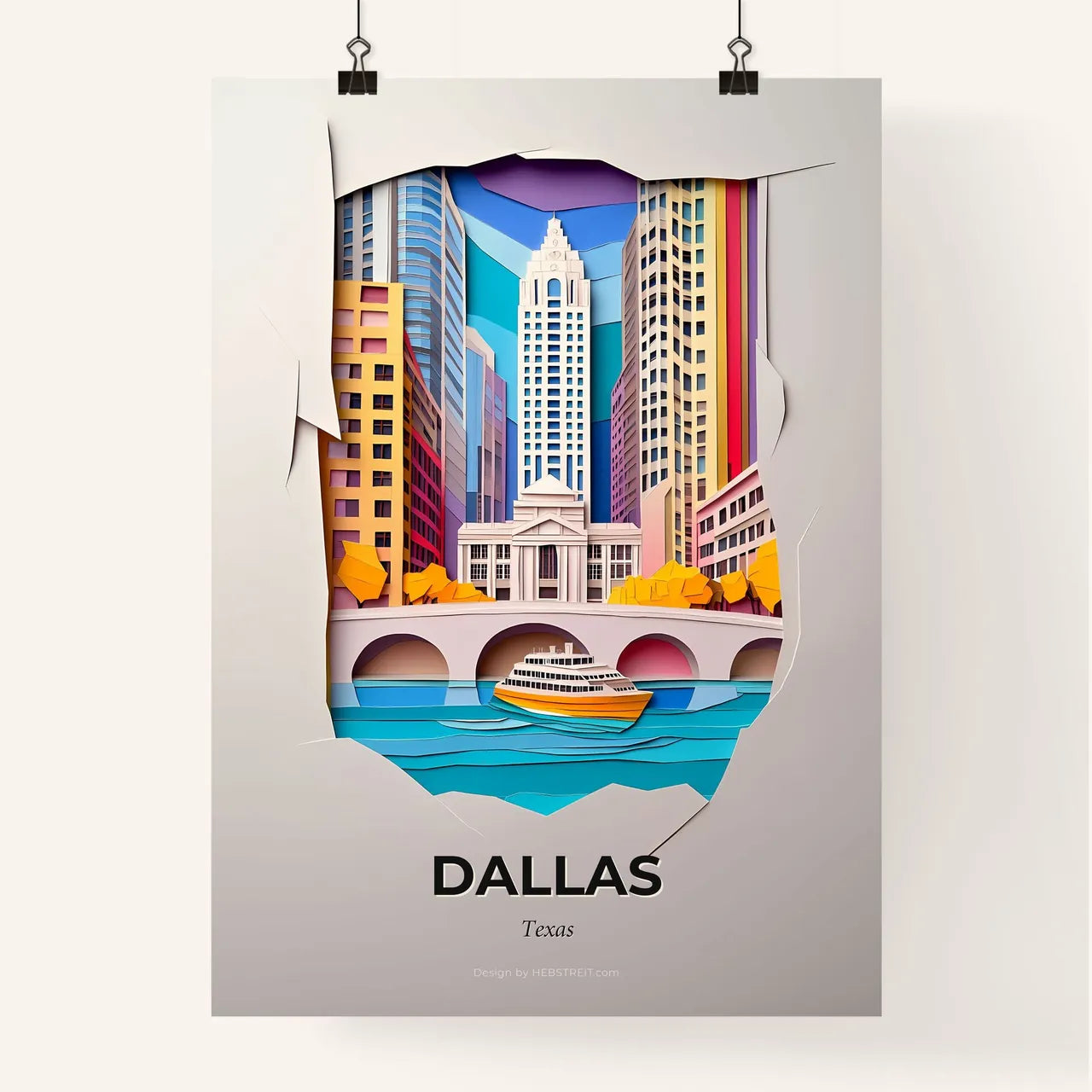 Vivid Dallas, Texas, Colorful Poster