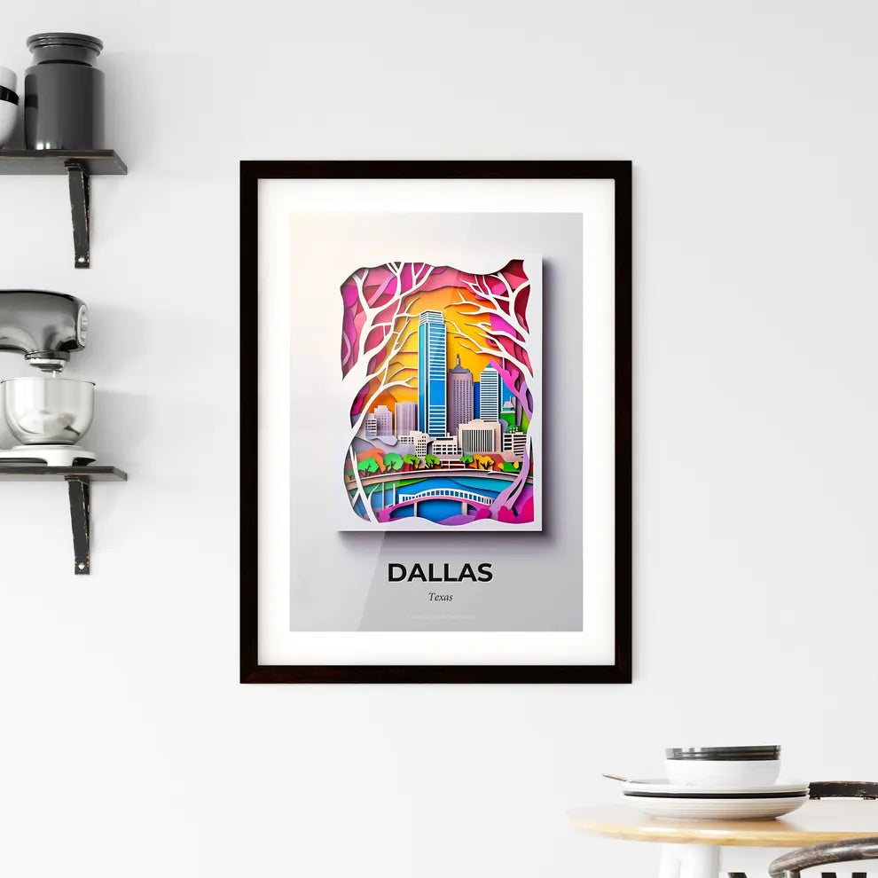 Vivid Dallas, Texas, Framed Wall Art