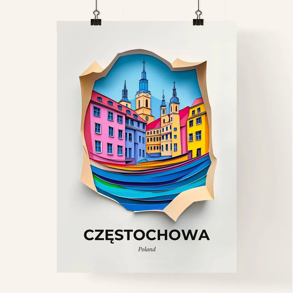 Vivid Częstochowa, Poland, Colorful Poster