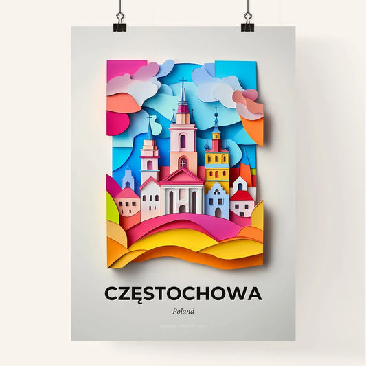 Vivid Częstochowa, Poland, Colorful Poster