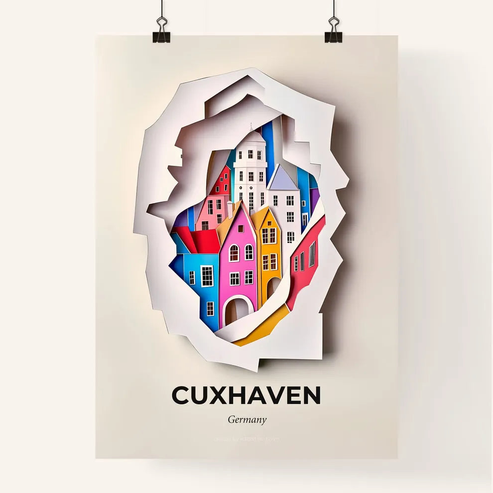 Vivid Cuxhaven, Germany, Colorful Poster