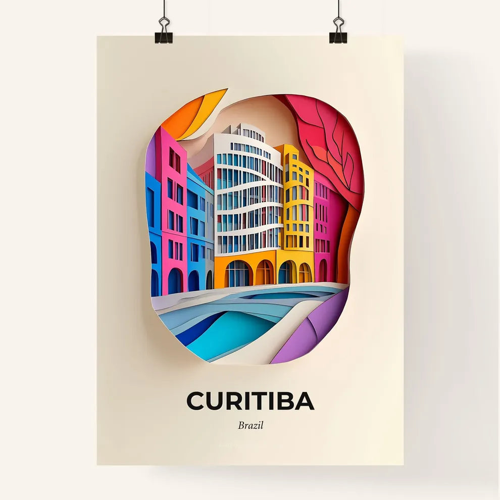 Vivid Curitiba, Brazil, Colorful Poster