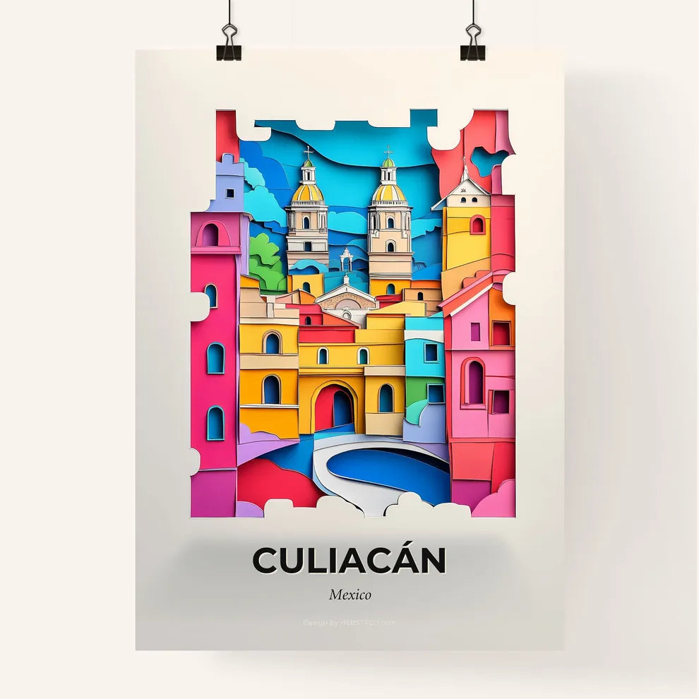 Vivid Culiacán, Mexico, Colorful Poster