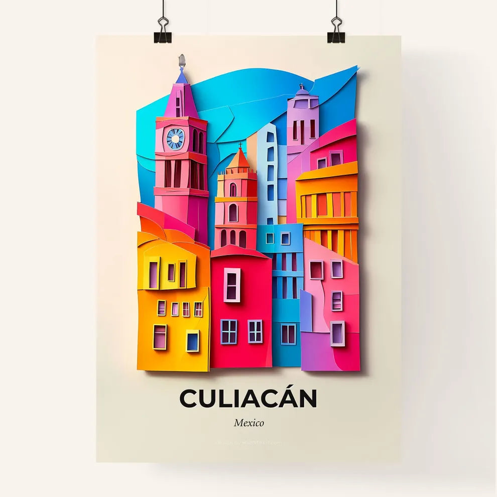 Vivid Culiacán, Mexico, Colorful Poster
