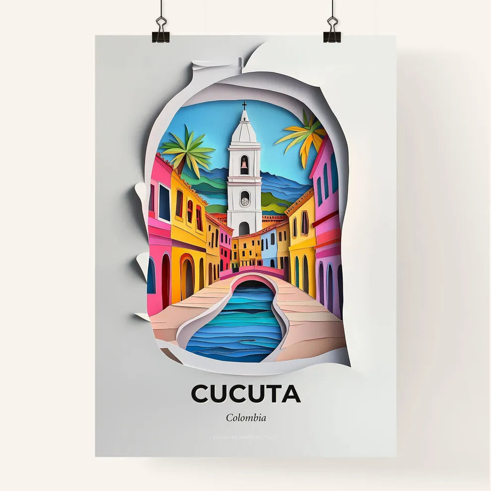 Vivid Cucuta, Colombia, Colorful Poster