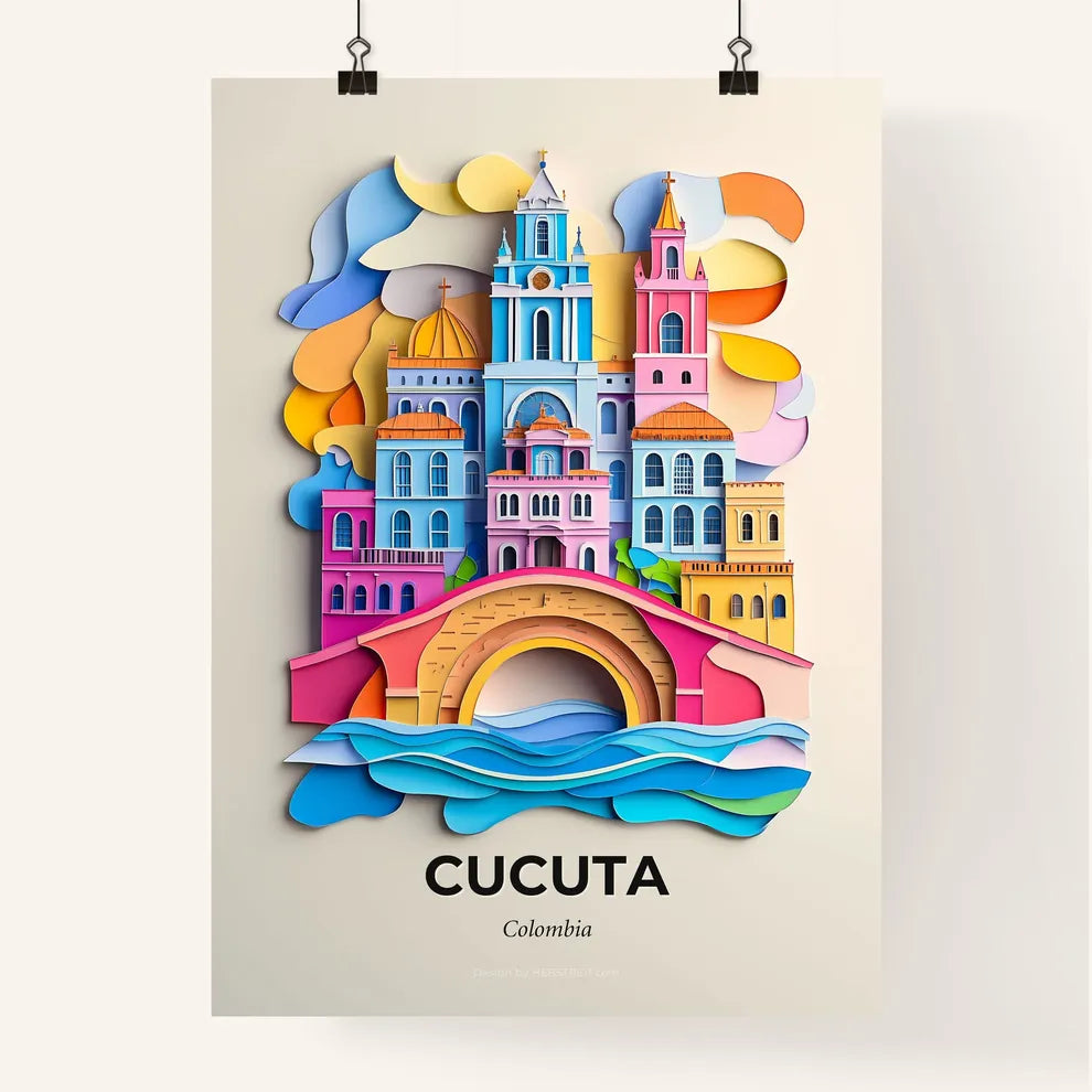 Vivid Cucuta, Colombia, Colorful Poster