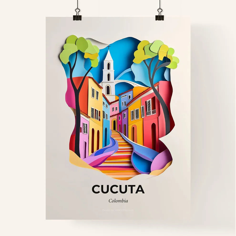 Vivid Cucuta, Colombia, Colorful Poster