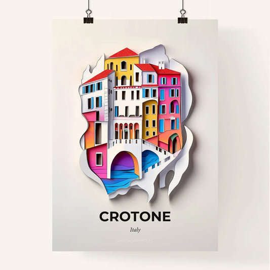 Vivid Crotone, Italy, Colorful Poster