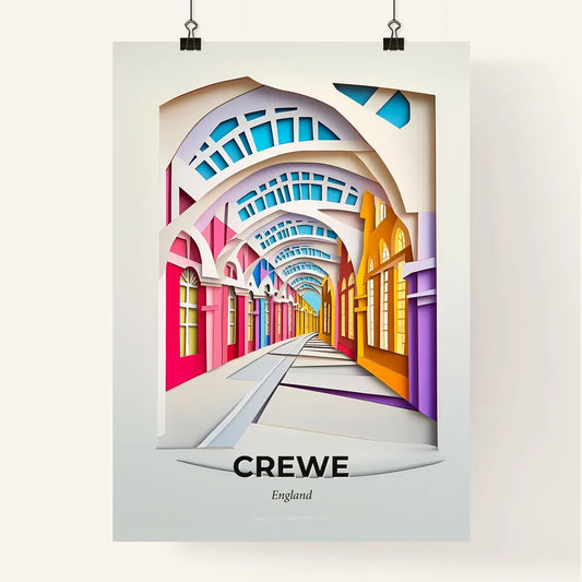 Vivid Crewe, England, Colorful Poster