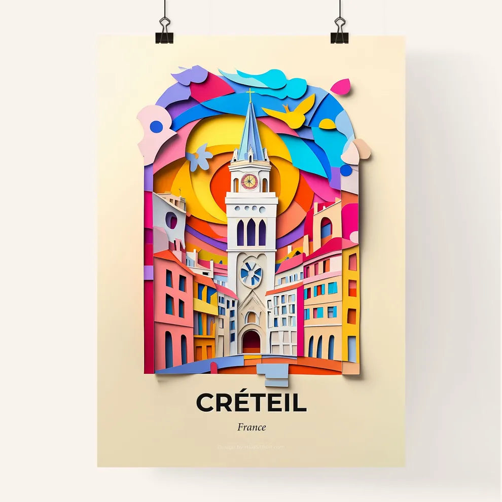 Vivid Créteil, France, Colorful Poster