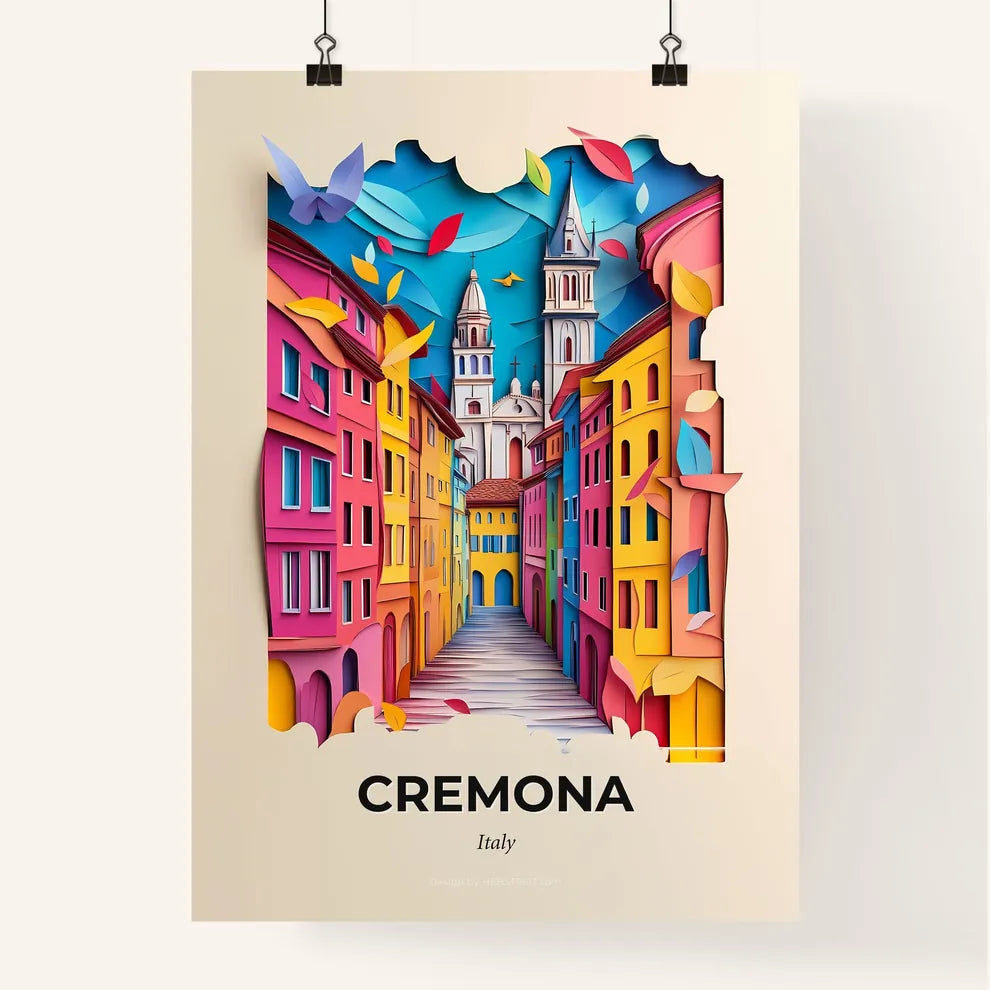 Vivid Cremona, Italy, Colorful Poster