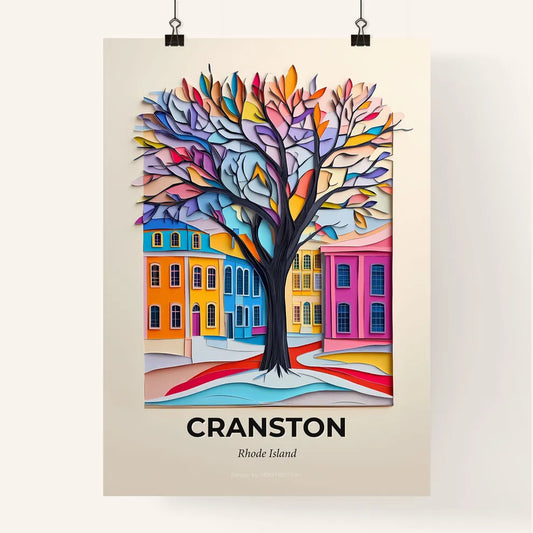 Vivid Cranston, Rhode Island, Colorful Poster
