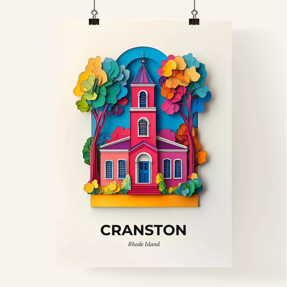 Vivid Cranston, Rhode Island, Colorful Poster