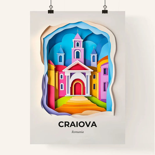 Vivid Craiova, Romania, Colorful Poster