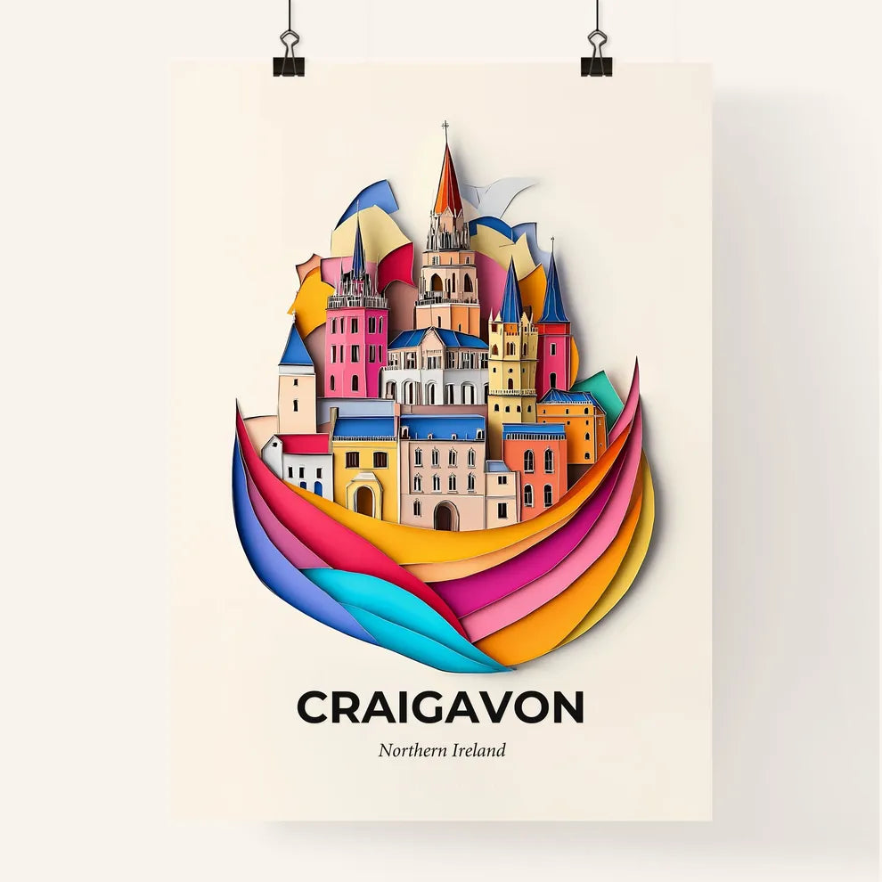 Vivid Craigavon, Northern Ireland, Colorful Poster