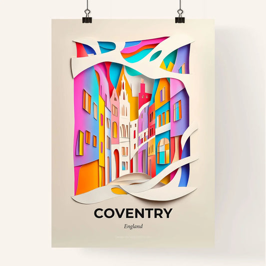 Vivid Coventry, England, Colorful Poster