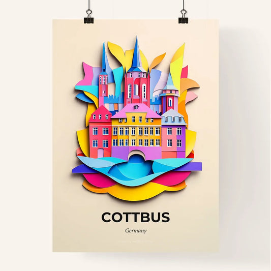 Vivid Cottbus, Germany, Colorful Poster
