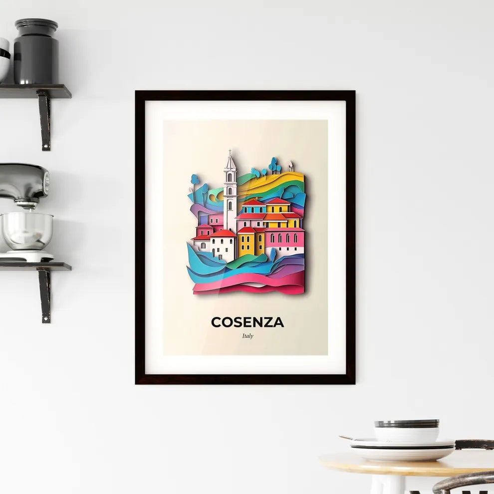 Vivid Cosenza, Italy, Framed Wall Art