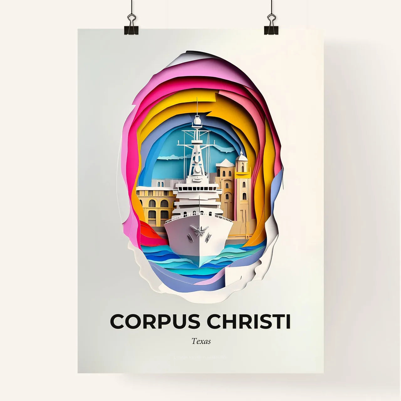 Vivid Corpus Christi, Texas, Colorful Poster