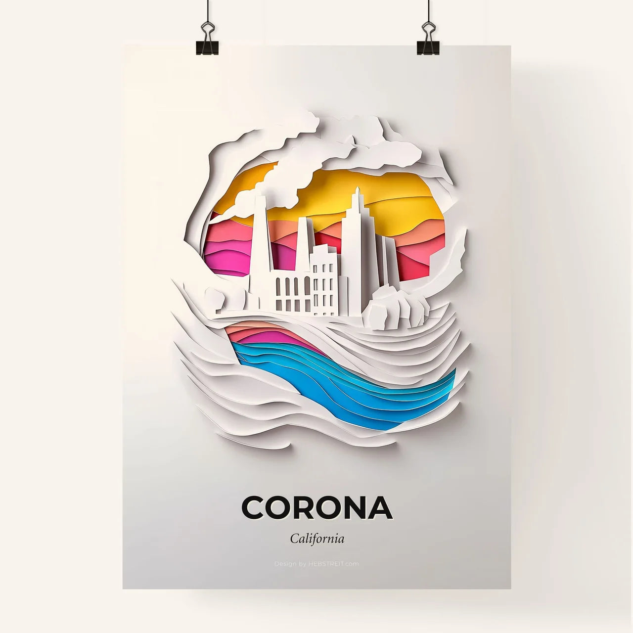 Vivid Corona, California, Colorful Poster