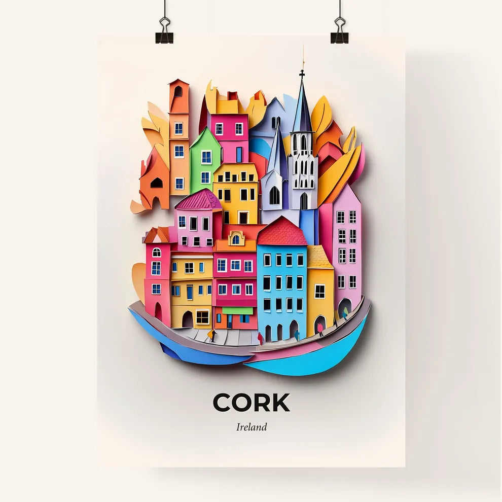 Vivid Cork, Ireland, Colorful Poster