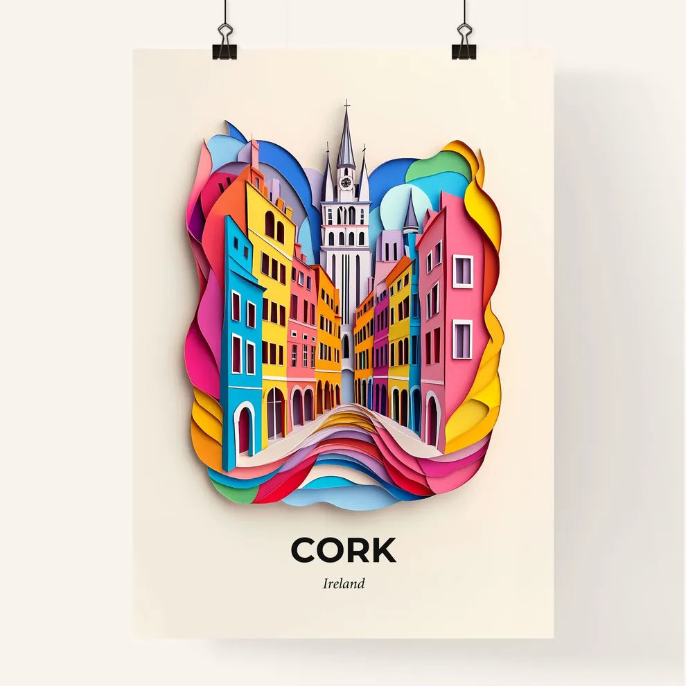 Vivid Cork, Ireland, Colorful Poster