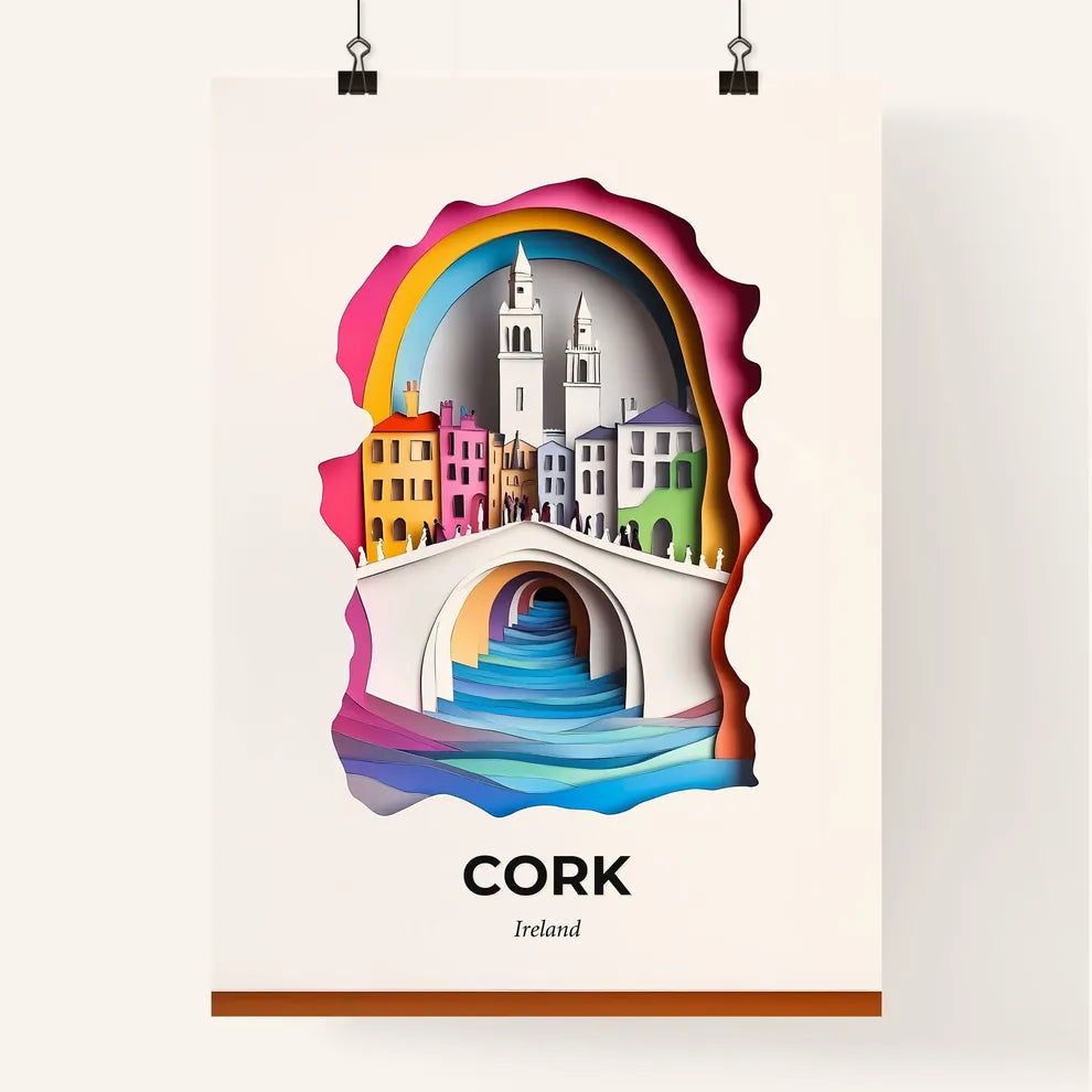 Vivid Cork, Ireland, Colorful Poster