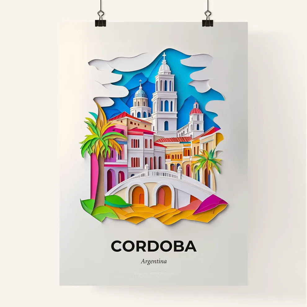 Vivid Cordoba, Argentina, Colorful Poster
