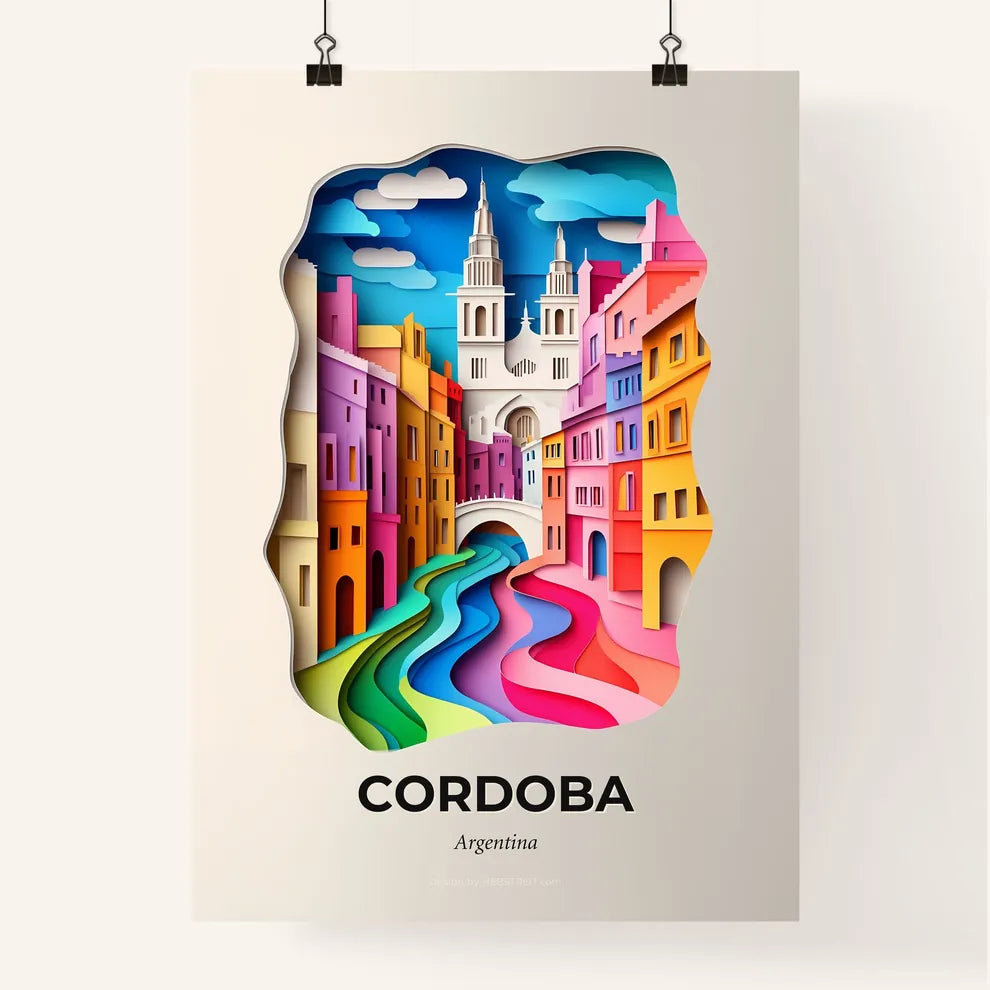 Vivid Cordoba, Argentina, Colorful Poster