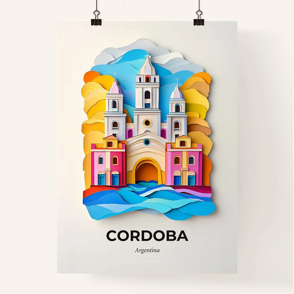 Vivid Cordoba, Argentina, Colorful Poster