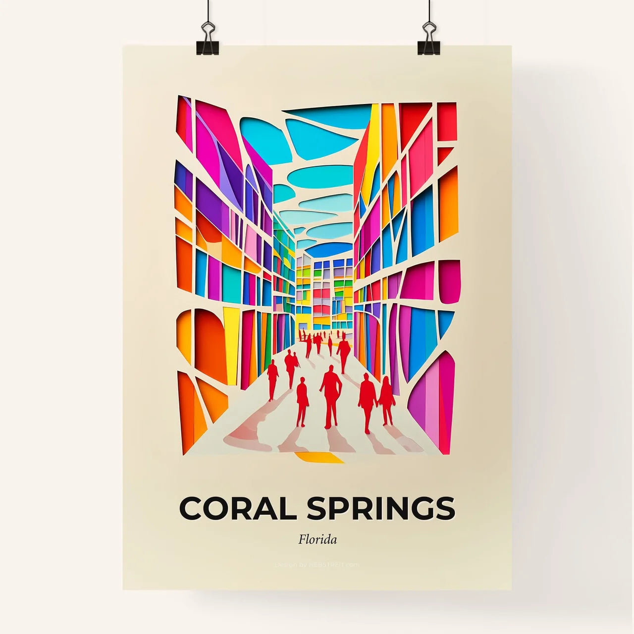 Vivid Coral Springs, Florida, Colorful Poster