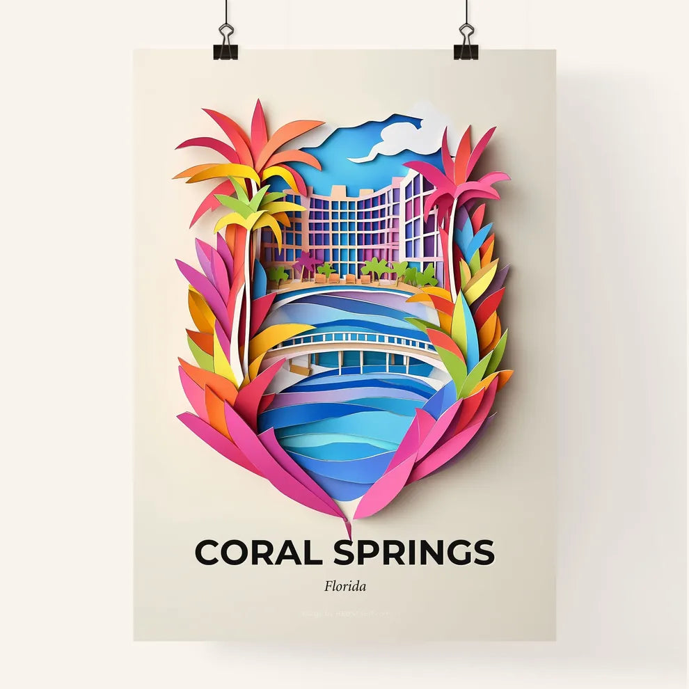 Vivid Coral Springs, Florida, Colorful Poster