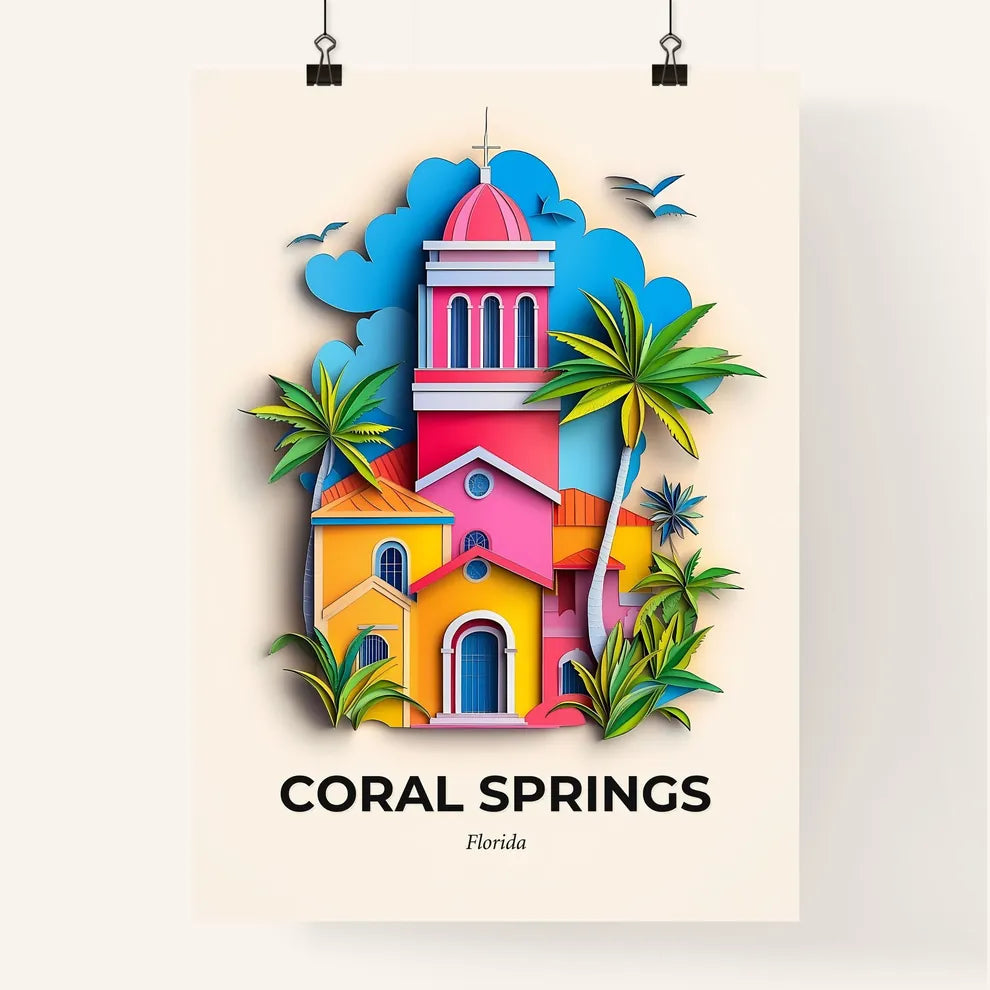 Vivid Coral Springs, Florida, Colorful Poster